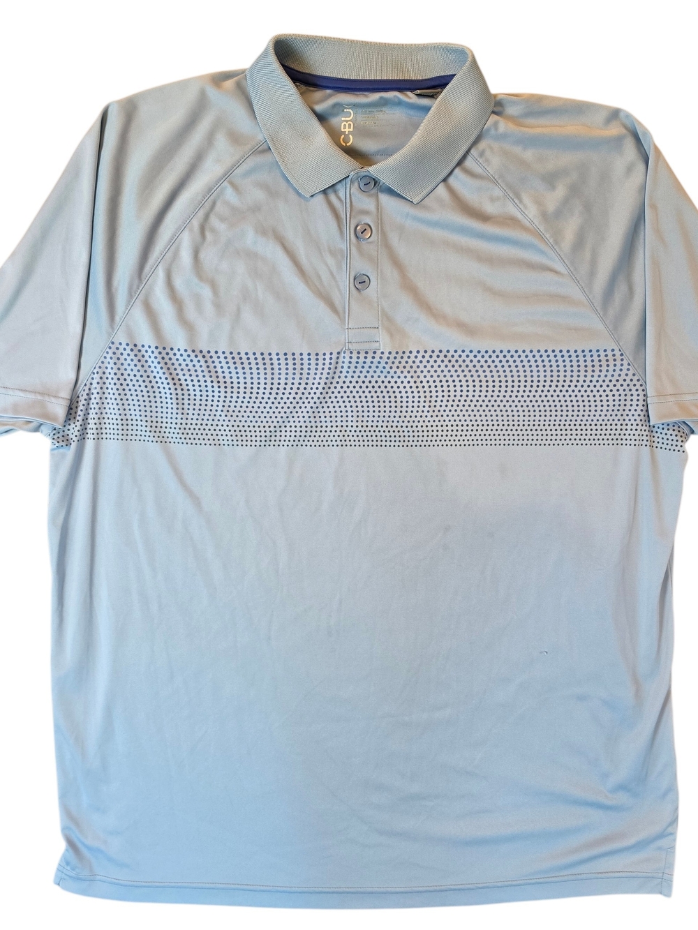 Cutter& Buck Polo Shirt Mens XL Blue Outdoor Sporty Golf Athleisure Travel